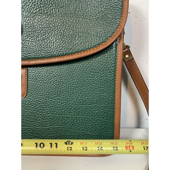 VTG Dooney & Bourke Green /Brown Pebble Leather Handle Briefcase/Document Bag - Picture 3 of 8